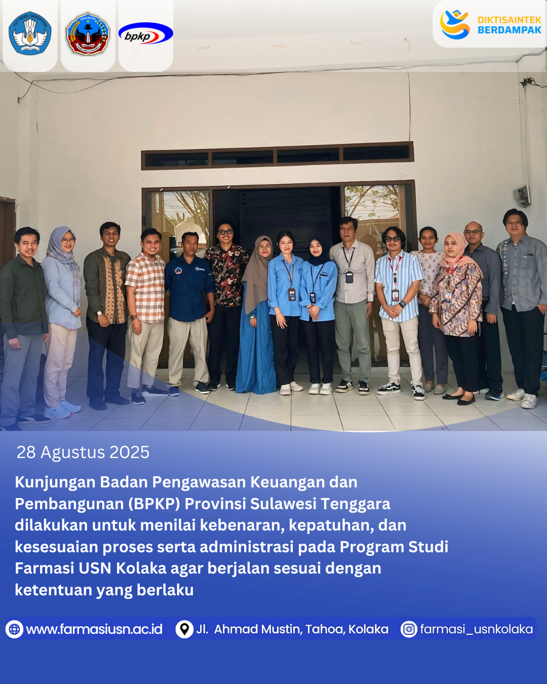 Kunjungan BPKP Provinsi Sulawesi Tenggara di Program Studi Farmasi USN Kolaka